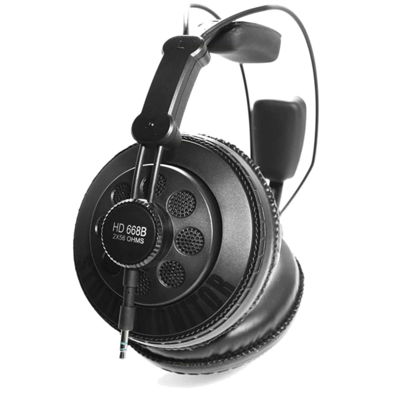 Black Semi-Open Studio Headphones – 50mm Neodymium Drivers