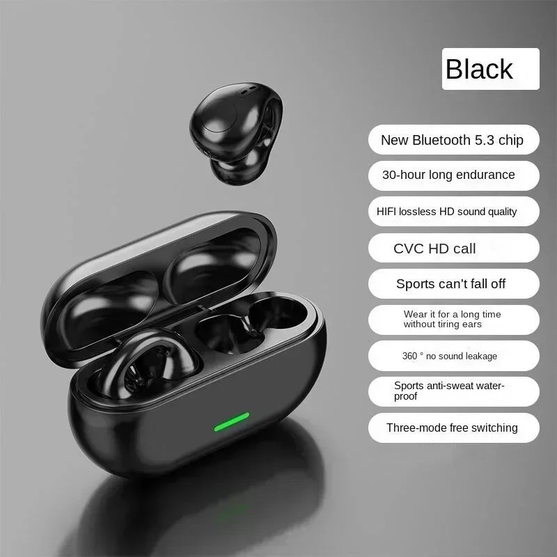 T75 Bone Conduction Headphones Wireless Bluetooth 5.3 HiFi Waterproof
