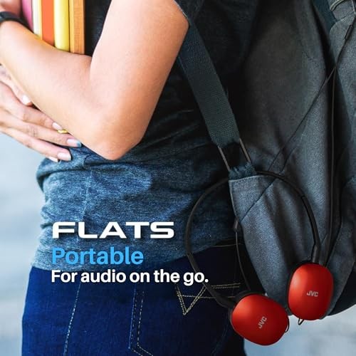 Victor HAS160R Foldable Flat Headphones Closed Type Red
