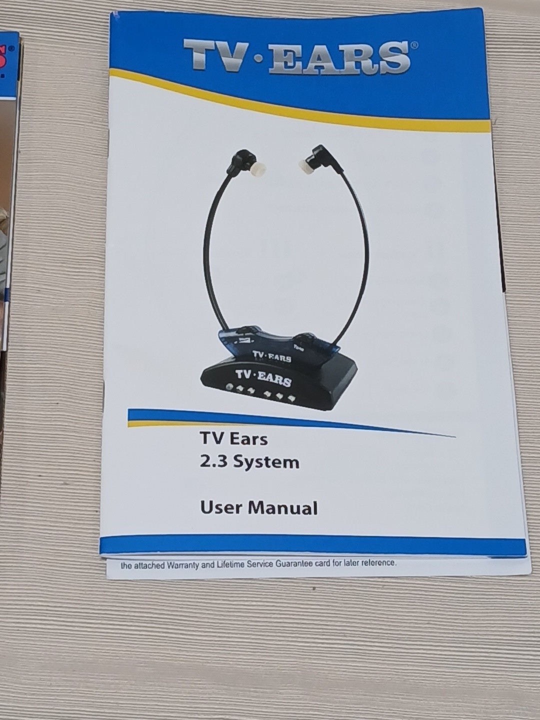 TV Ears 2.3MHz Headphones w/ Charging Base Unit for Headphone System UNTESTED