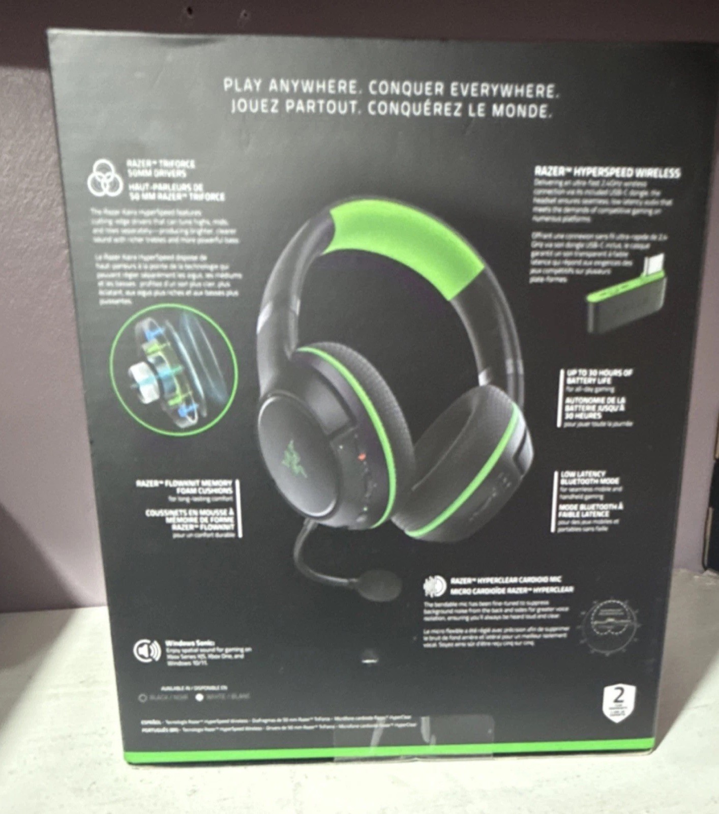 Razer Kaira HyperSpeed Wireless Gaming Headset for Xbox, PC, PS5- NEW