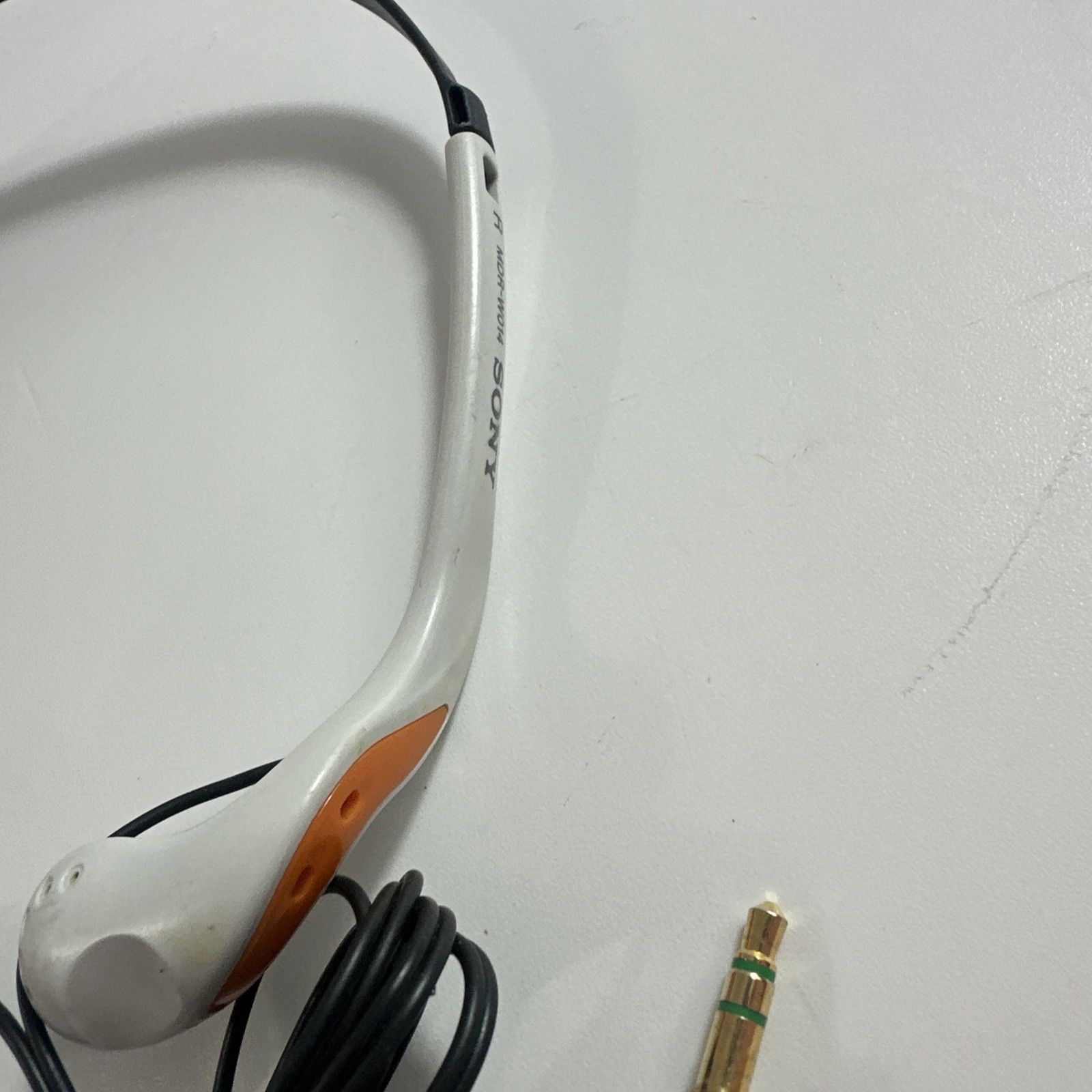 Sony MDR W014 Sports Walkman White Orange In Ear Headphones