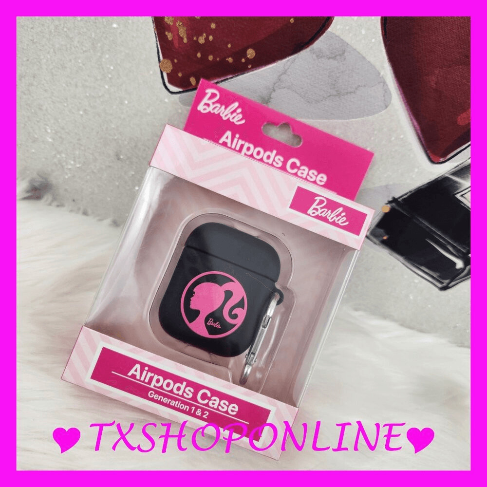 Barbie AirPods Case Pink Black Generation 1 & 2