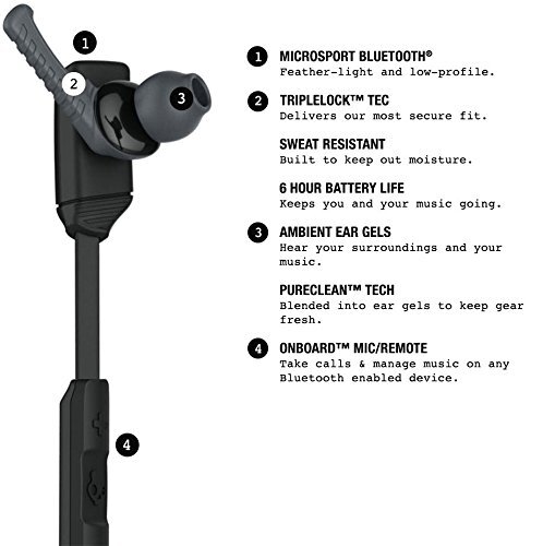 Skullcandy XTfree Wireless Headphones Black/Black/Gray