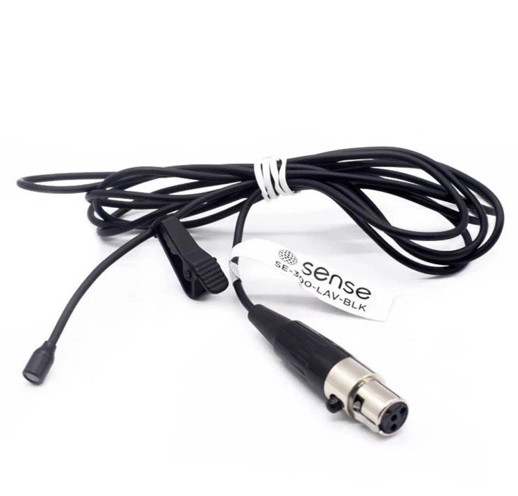 Sense Headset Microphone SE-300-LAV-BLK Single Ear Cilp 1.5M With SE-300-WT-BODY