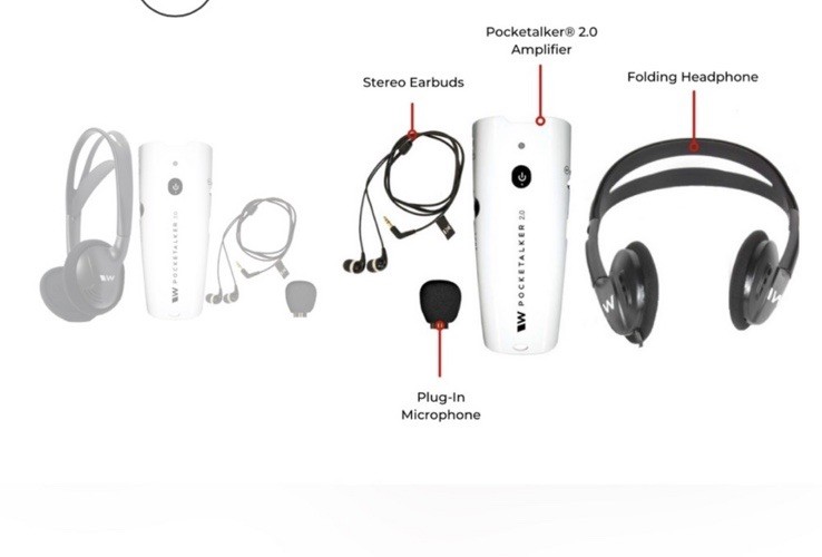 Williams Sound Pocketalker 2.0 Personal Hearing Amplifier Kit – Bundle