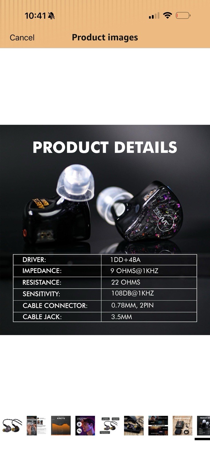 Linsoul ZiiGaat x Fresh Reviews Arete in Ear Monitor, 1DD+4BA Hybrid Earphone