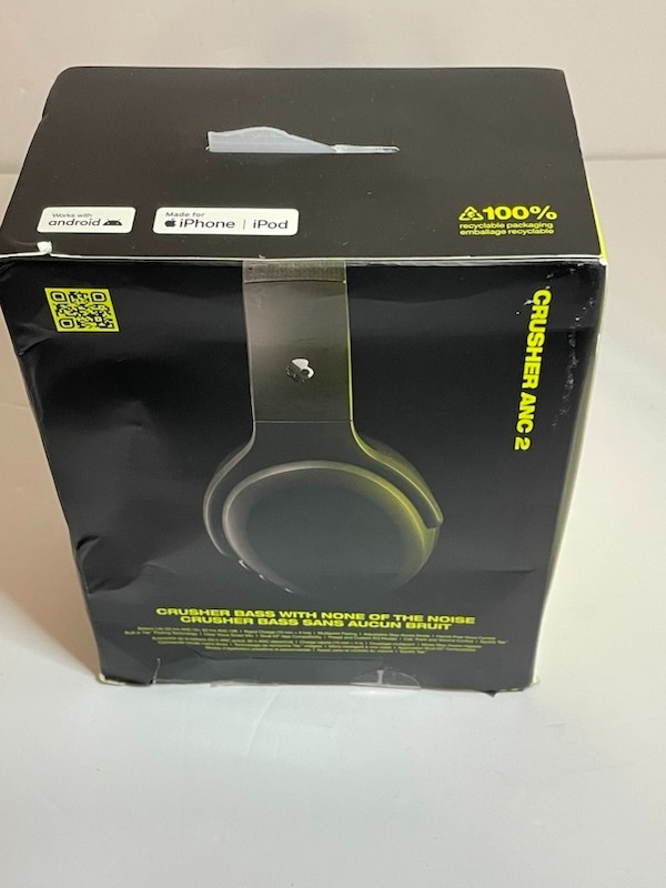 Skullcandy Crusher ANC 2 Noise Canceling Wireless Headphones Black Damaged BOX
