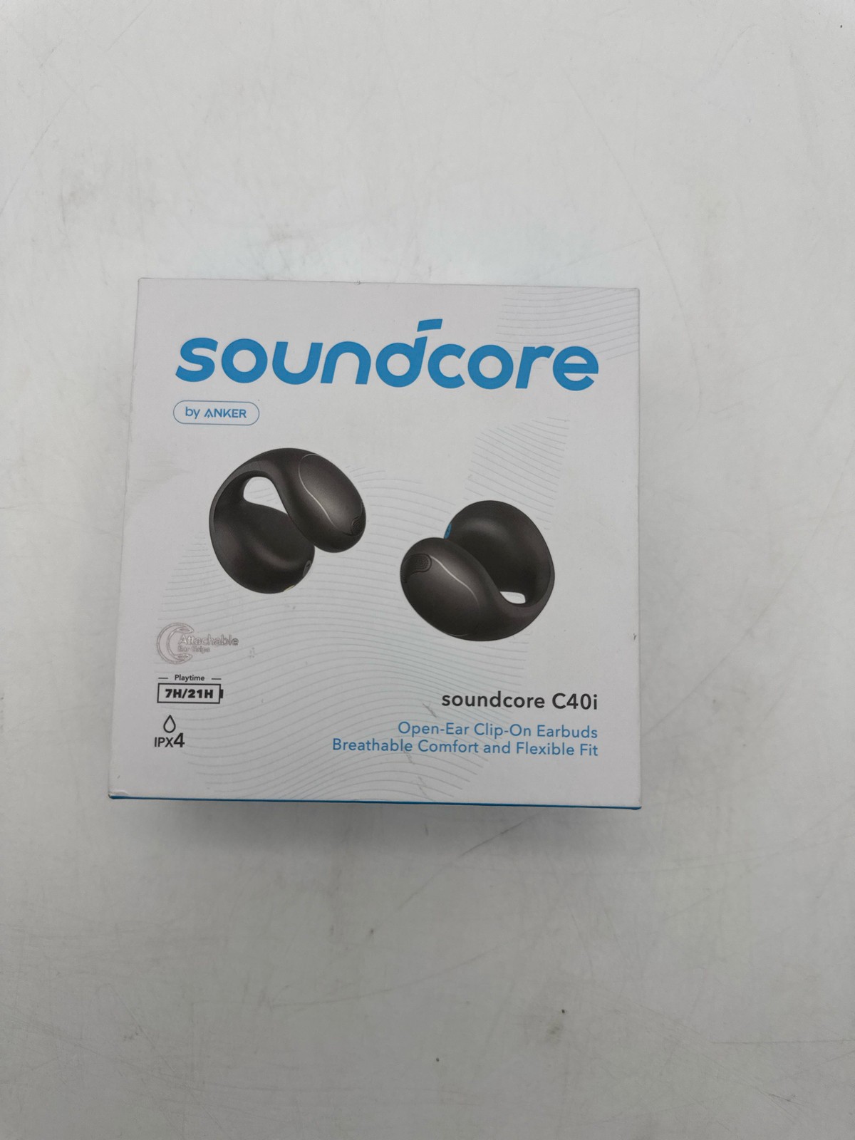 Soundcore A3331 C40i Open-Ear Clip-On Earbuds Headphones Dark Gray