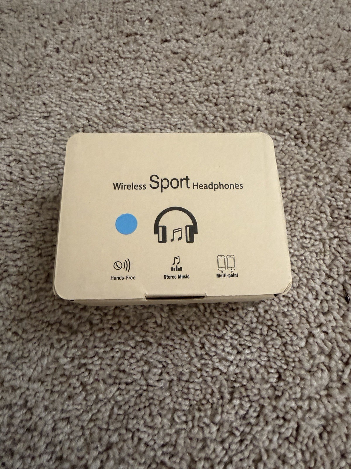 Wireless Bluetooth Ear-hook Headphones Black/Blue Stereo Hands-Free In-Ear