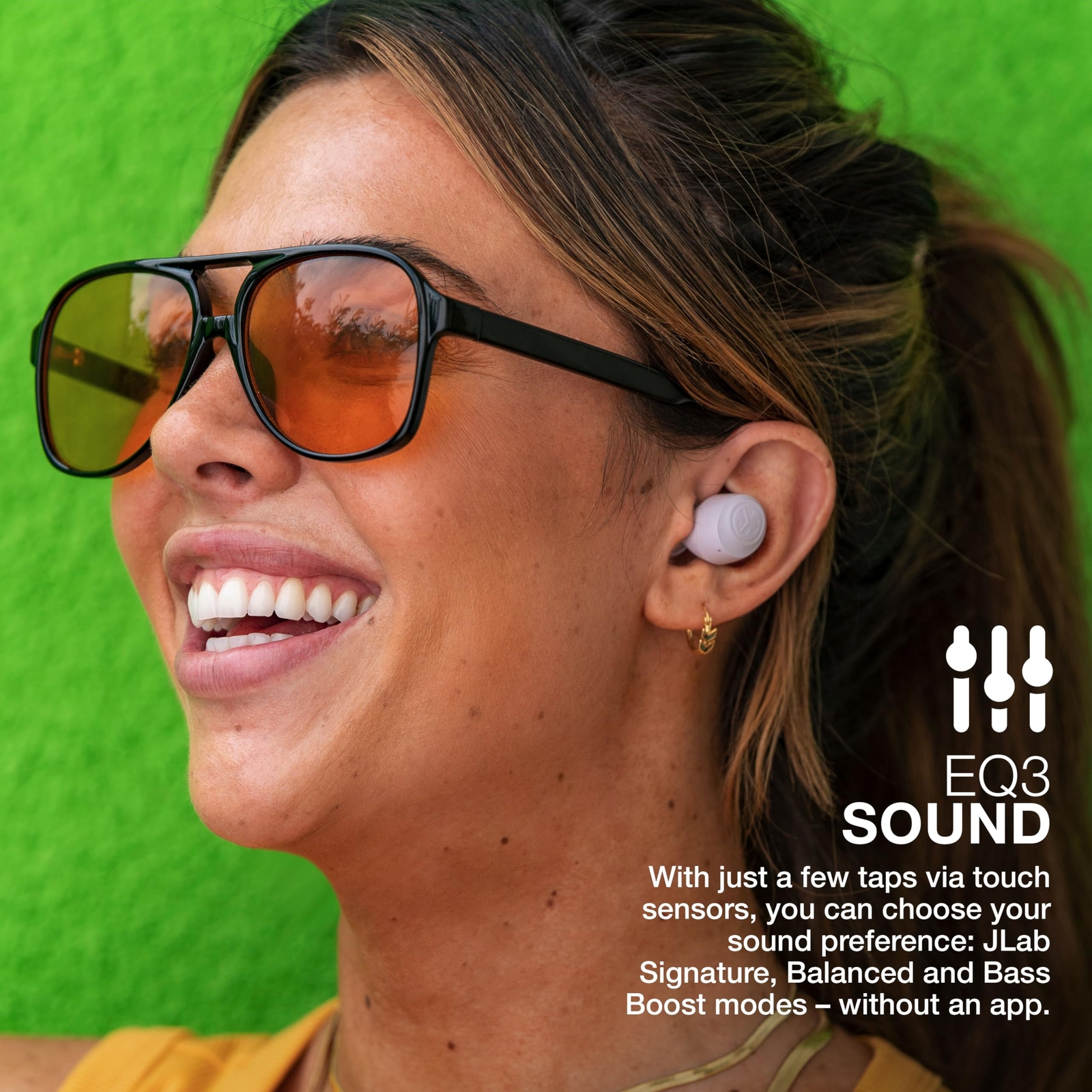 JLab GO Air POP True Wireless Earbuds Bluetooth Small Compact Long Battery Life