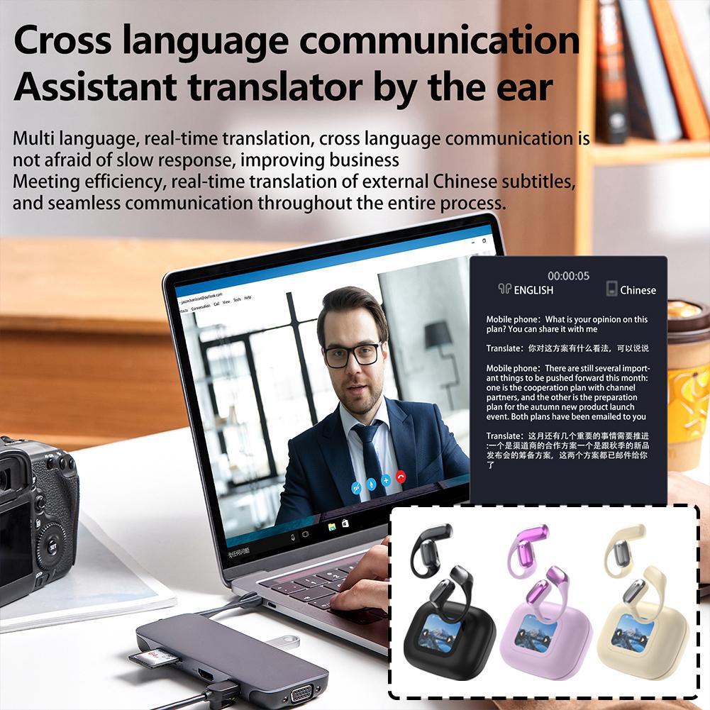 135 Languages Smart Translate Earbuds OWS Real Time Voice Translator Earphones*