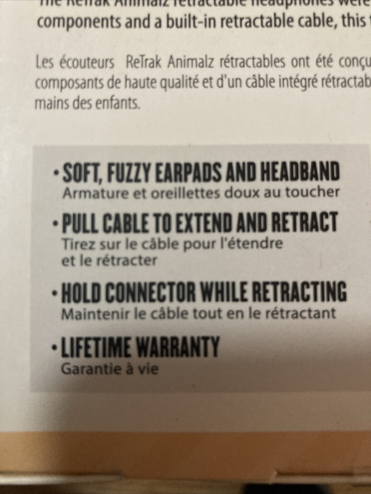 Children’s Headphones Retractable Volume-Limiting ANMALZ * LOT OF 12 BRAND NEW*