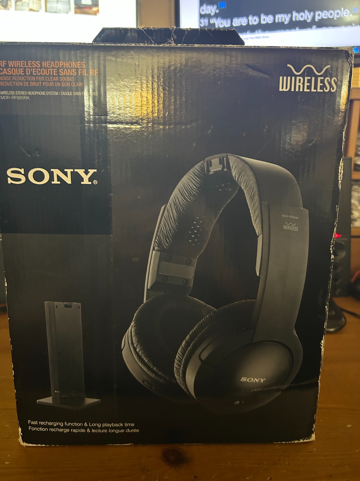 Sony Wireless Over Ear Headphones Black MDR-RF985RK
