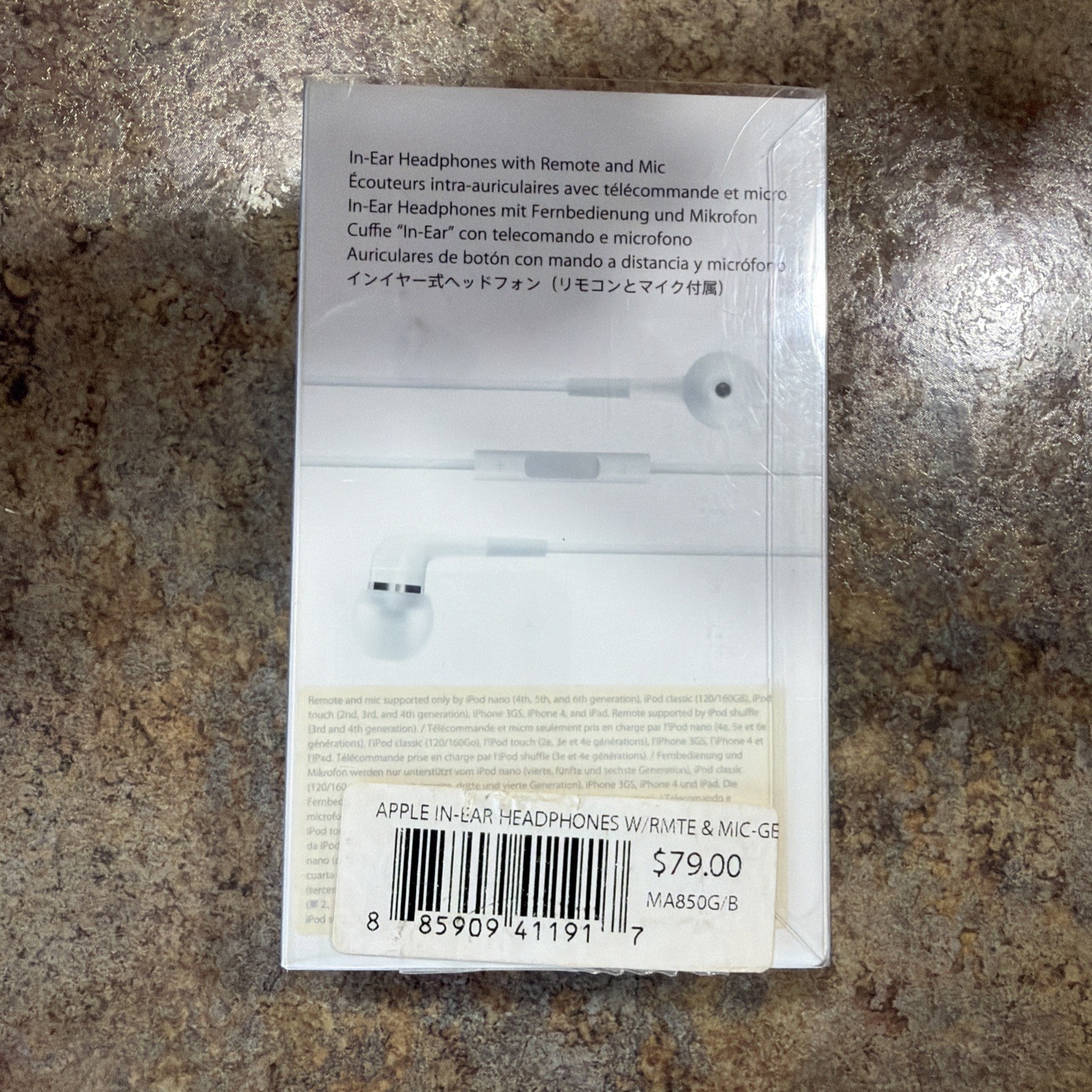 Apple Binaural In-Ear Headset Earbud Headphones Remote and Mic (MA850G/A)