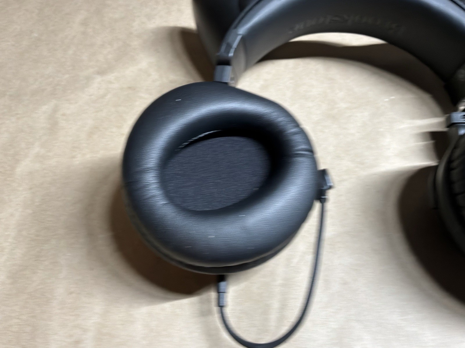 Brookstone Purple Black Cat Ear Headphones w/ Storage Case and Micro USB Cable