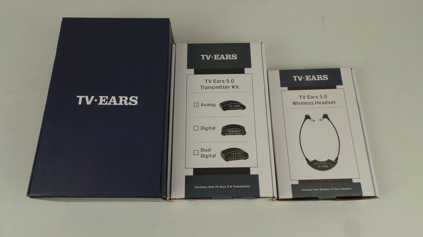 TV EARS WIRELESS HEADSET SYSTEM TV HEARING AID DEVICE ANALOG