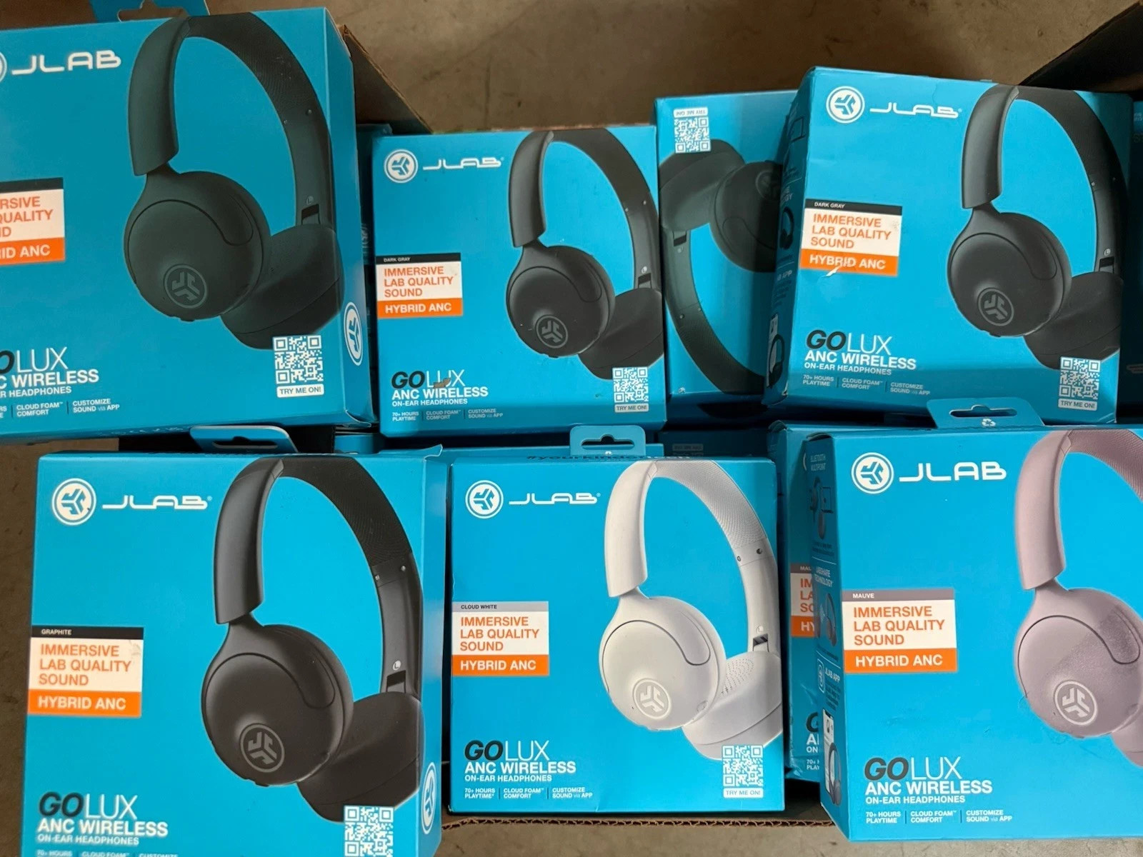 JLab Go Lux ANC Wireless Headphones Hybrid ANC Premium On-Ear Headset Sage