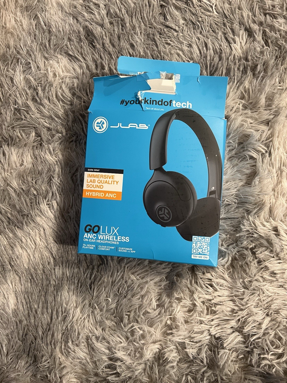 JLab JBuds Lux Active Noise Canceling Bluetooth Wireless Headphones Graphite