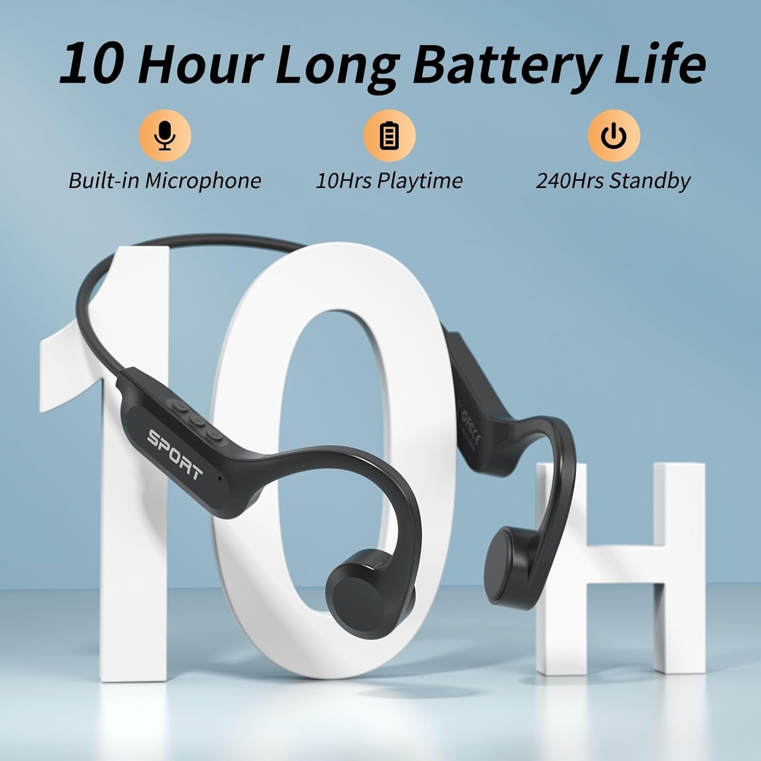 Exceptional Sound & Comfort: Waterproof Bluetooth 5.4 Bone Conduction Headphones