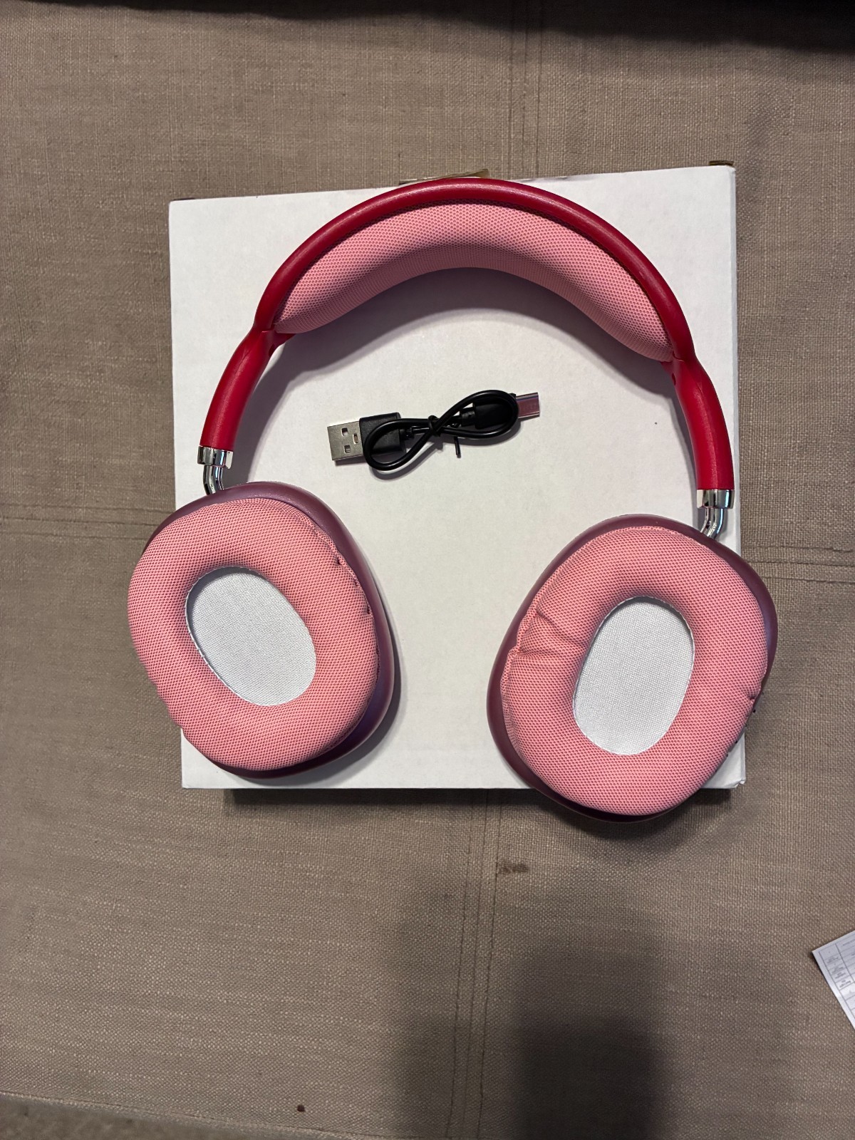 NEW P9 Pro Max Wireless Bluetooth Headphones Over Ear Headset Rose Gold Pink