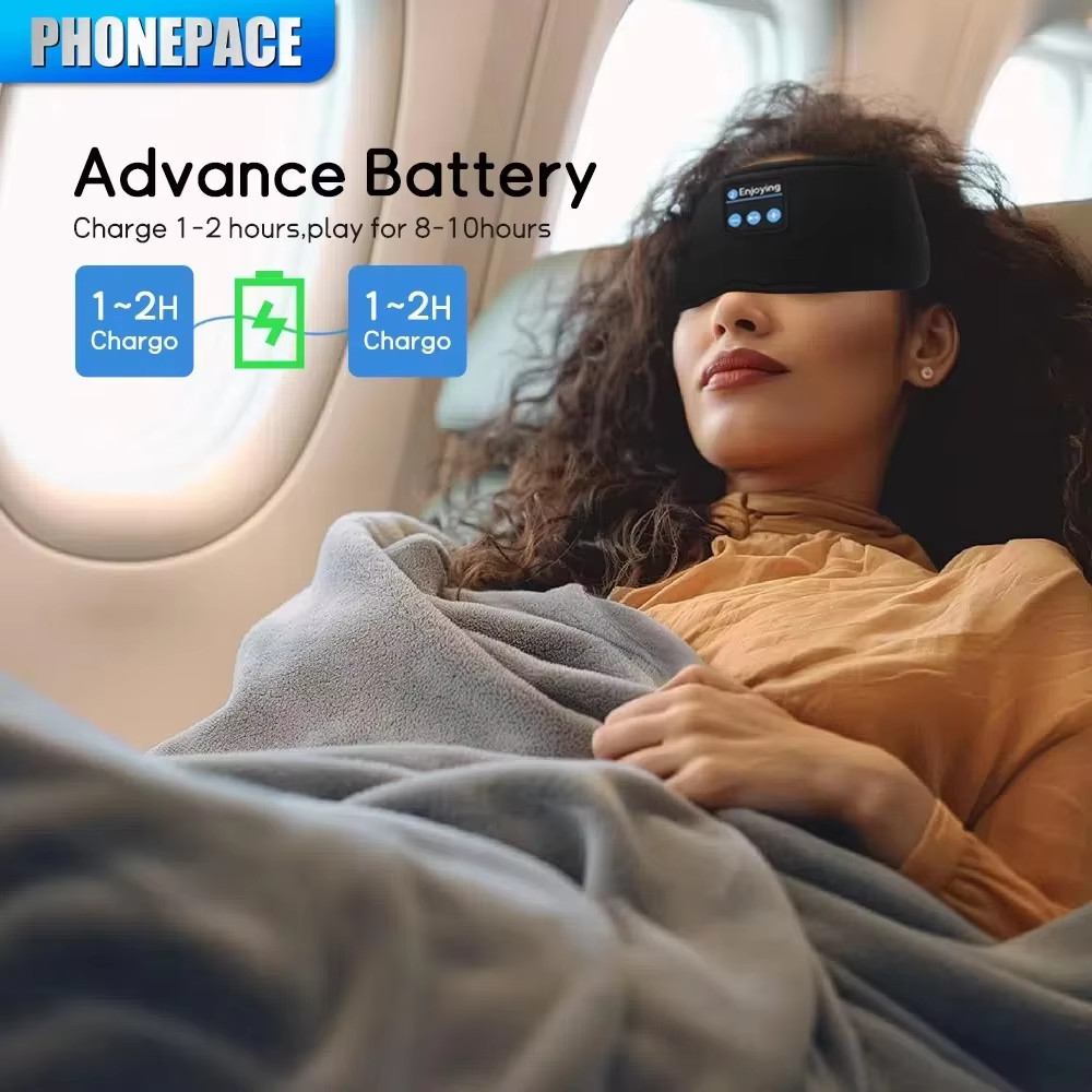 Bluetooth Sleep Headphones – 3-in-1 Wireless Sports Headband & Music Eye Mask
