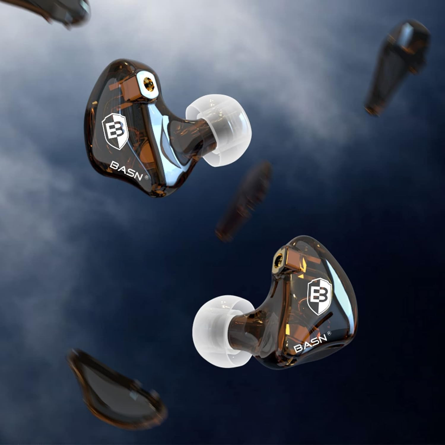 In-Ear Monitor Headphones Dual Dynamic Drivers IEM Earphones Detachable MMCX Cab