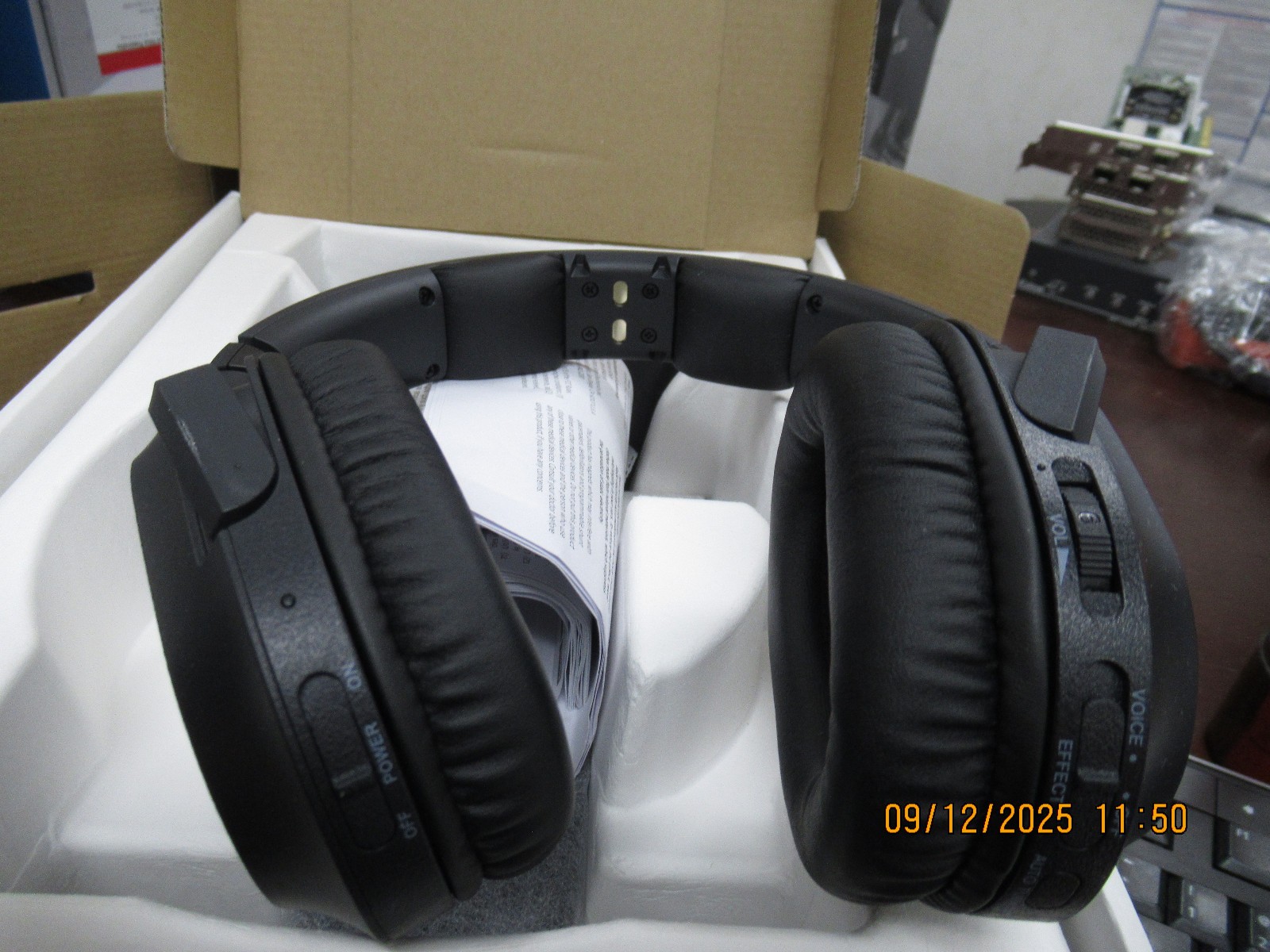 Lot of 5 Sony RF400 Wireless Home Theater Headphones – Black