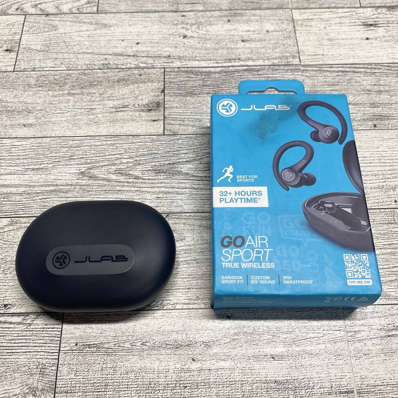 JLab Go Air Sport True Wireless Bluetooth Earbuds With Charging Case Lot Of 2