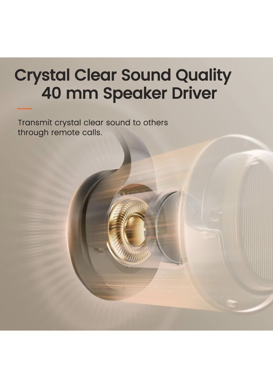 NEW EKSA Telecom AI-POWERED ENC WIRELESS HEADSET H6 – 30 Hours Talk & 33ft Range