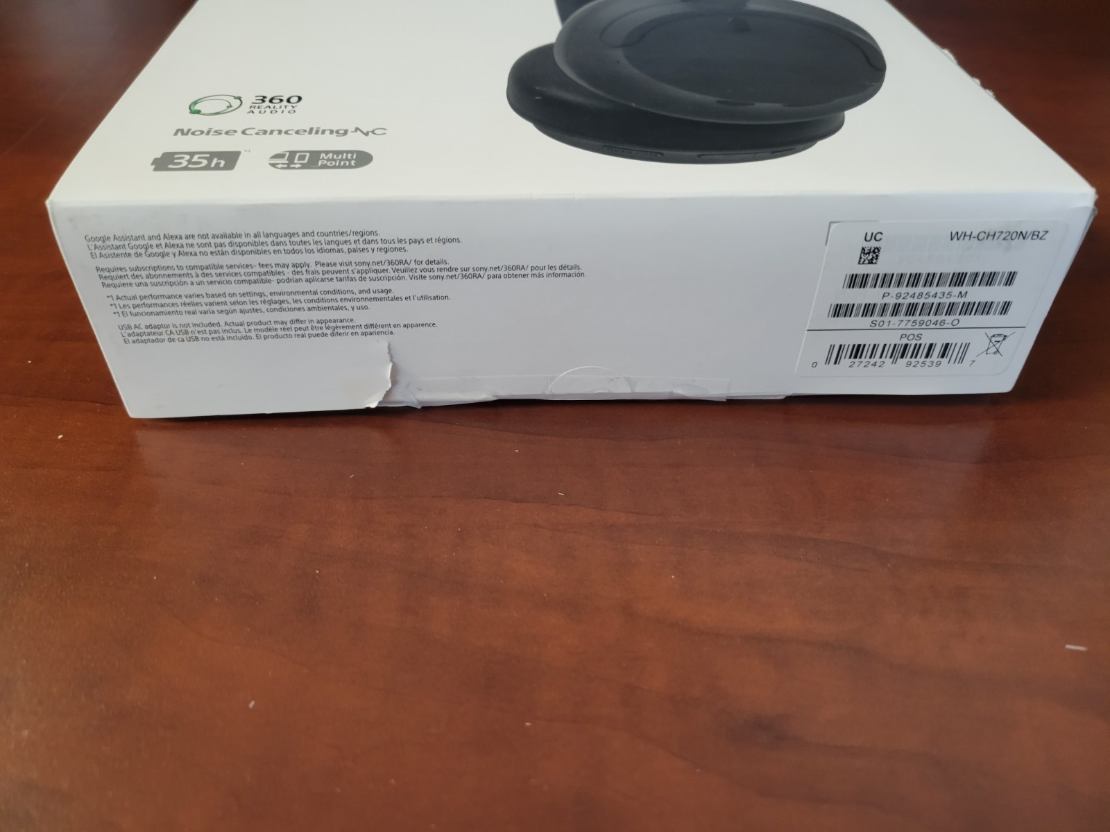 Sony WH-CH720N Wireless Noise Cancelling Headphones – Black – Open Box