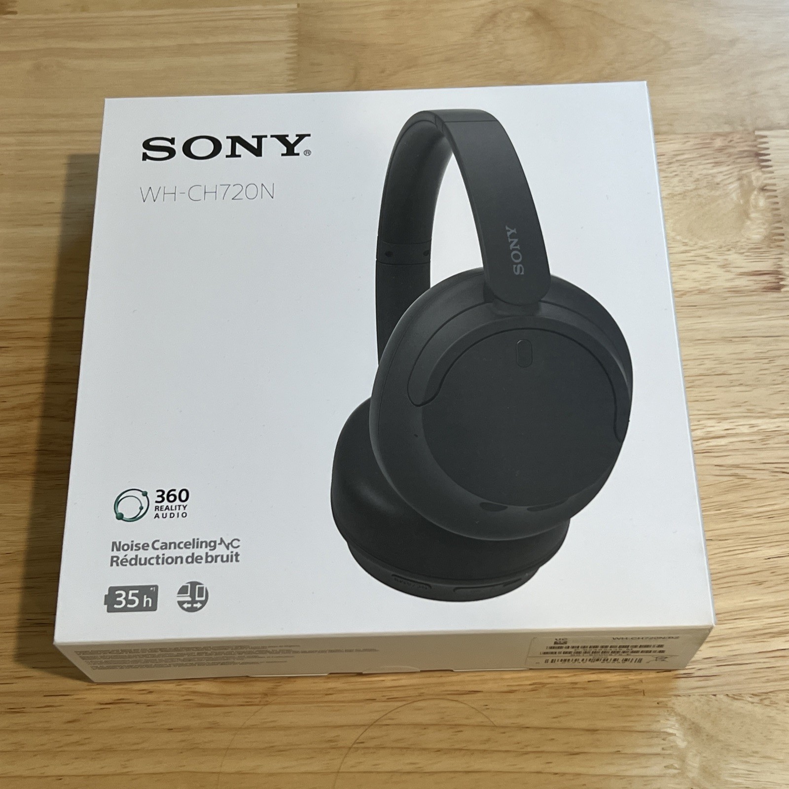 Sony WH-CH720N Wireless Over-Ear Headphones – Black – Sealed Box
