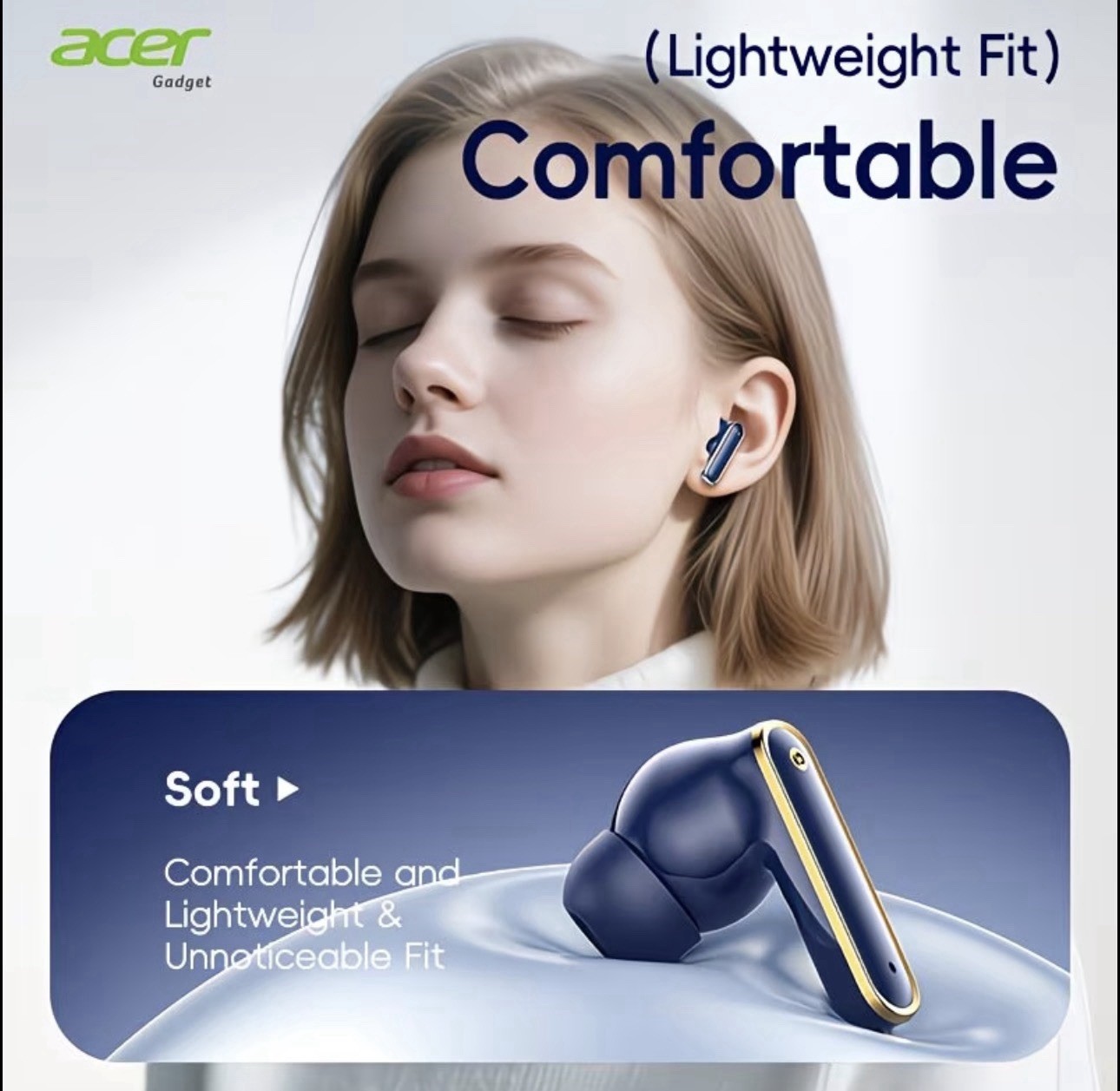 NEW 2026** Acer Wireless In-Ear Earbuds, Noise Reduction, Dual-Mic, HiFi, Type-C