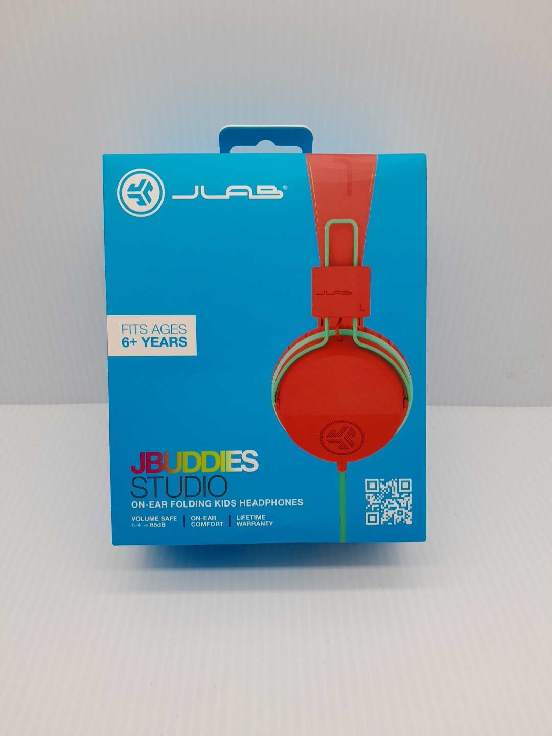 JLAB JBUDDIES Red & Green Studio Volume Safe On-Ear Folding Kids Headphones NEW