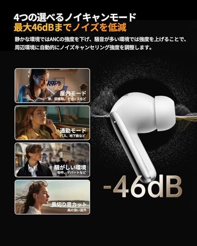 QCY MeloBuds Pro Wireless Earphones Noise Cancelling High Resolution White