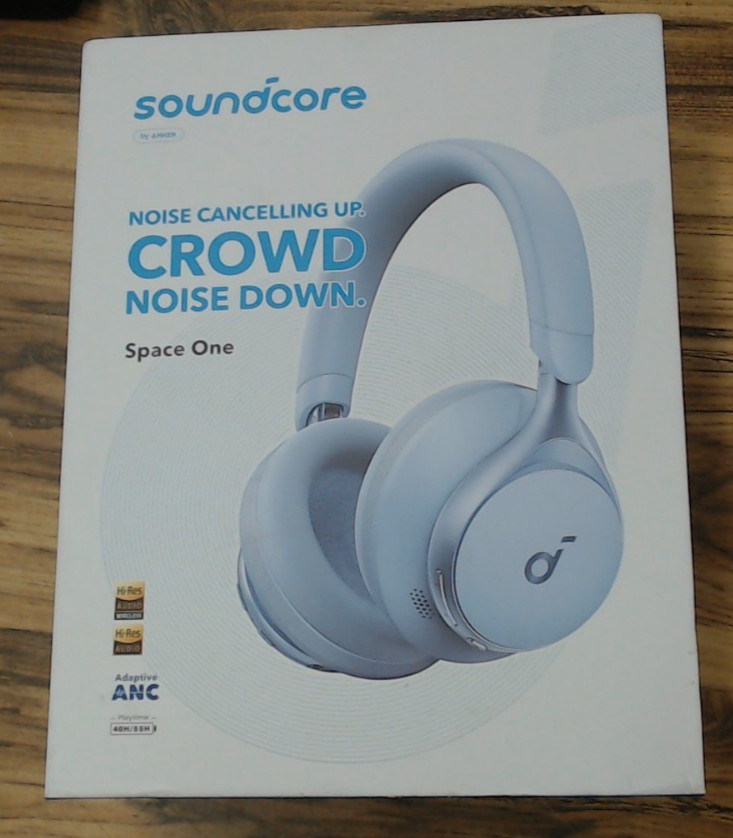 Soundcore Space One Wireless Over Ear Headphones Blue, New In Box (CJL007173)