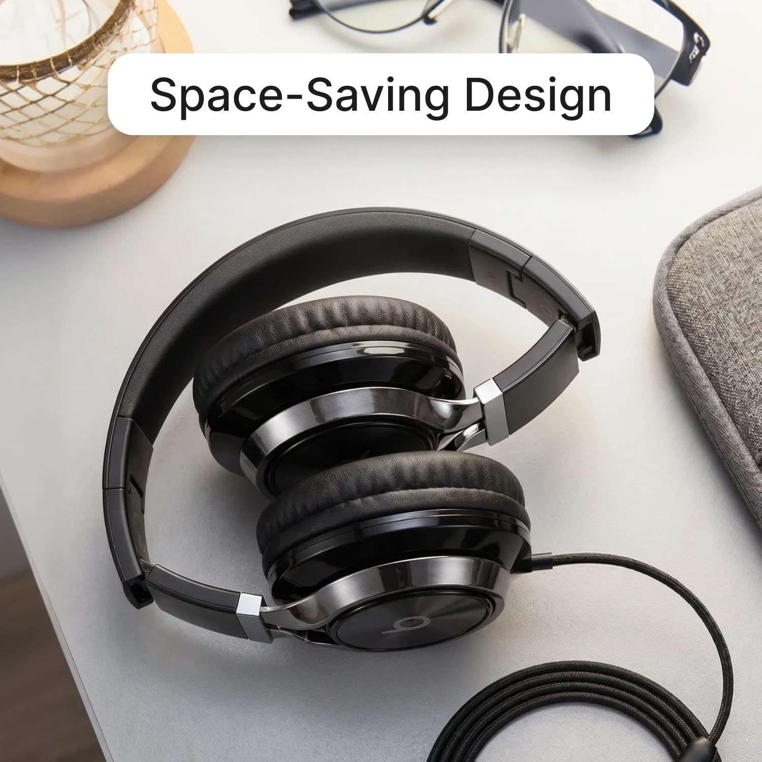 CL750 Wired Headphones with Mic — Noise Isolating On-Ear Headphones for Compu…