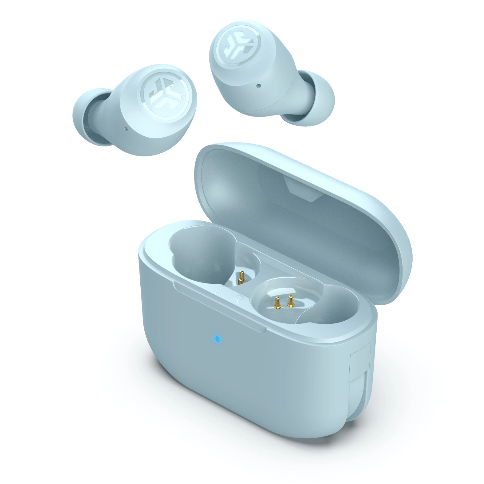 JLab Go Air POP+ True Wireless Bluetooth Earbuds LIGHT BLUE 35+ Hours SEALED