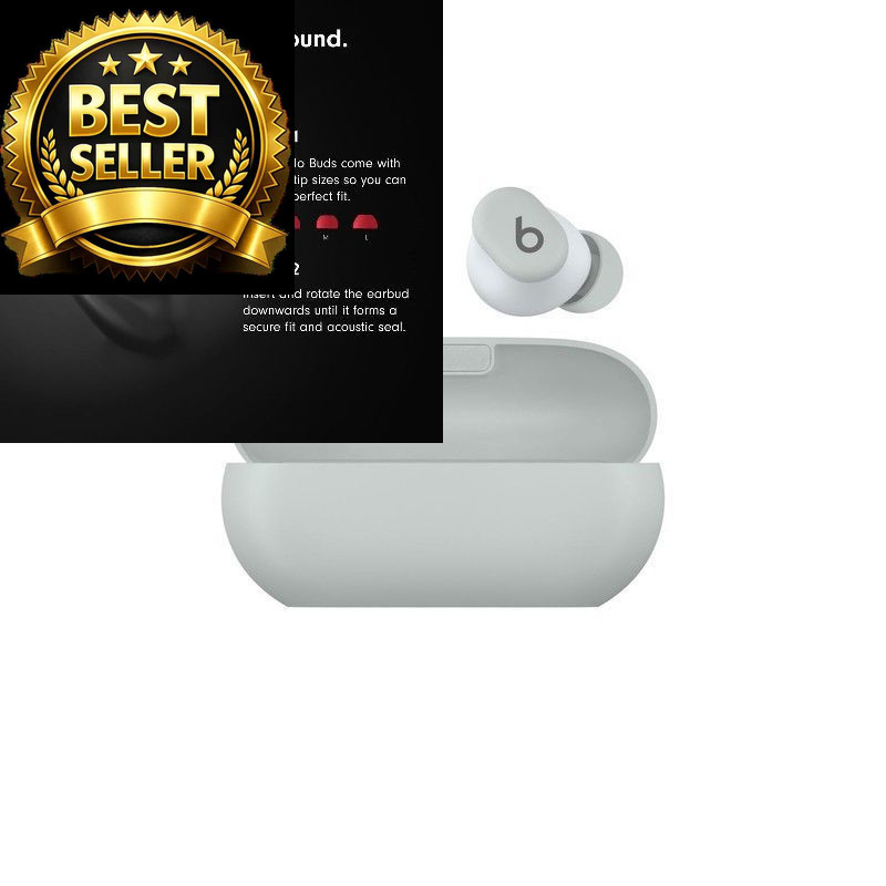 Beats Solo Buds – Wireless Bluetooth Earbuds | 18 Hours One Size, Storm Gray