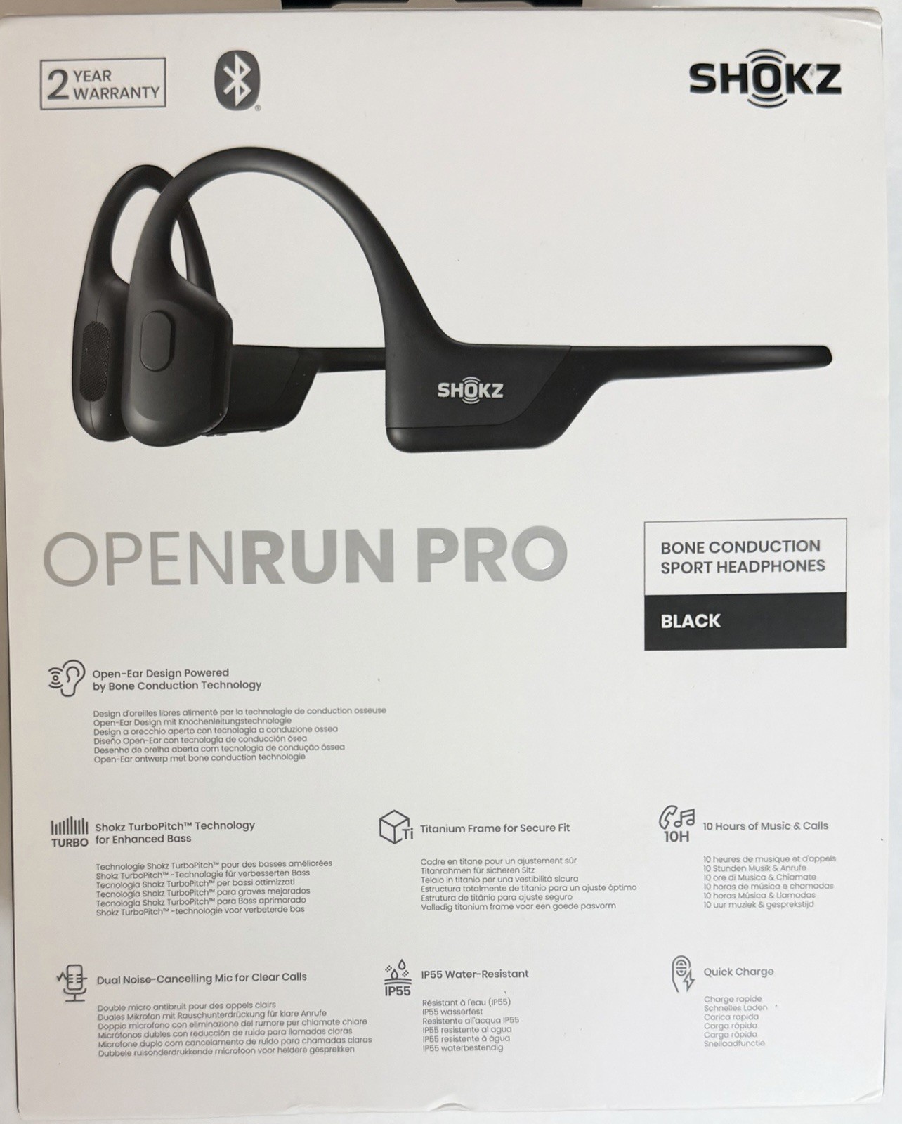 Shokz OpenRun Pro Bluetooth Wireless Headphones – Black