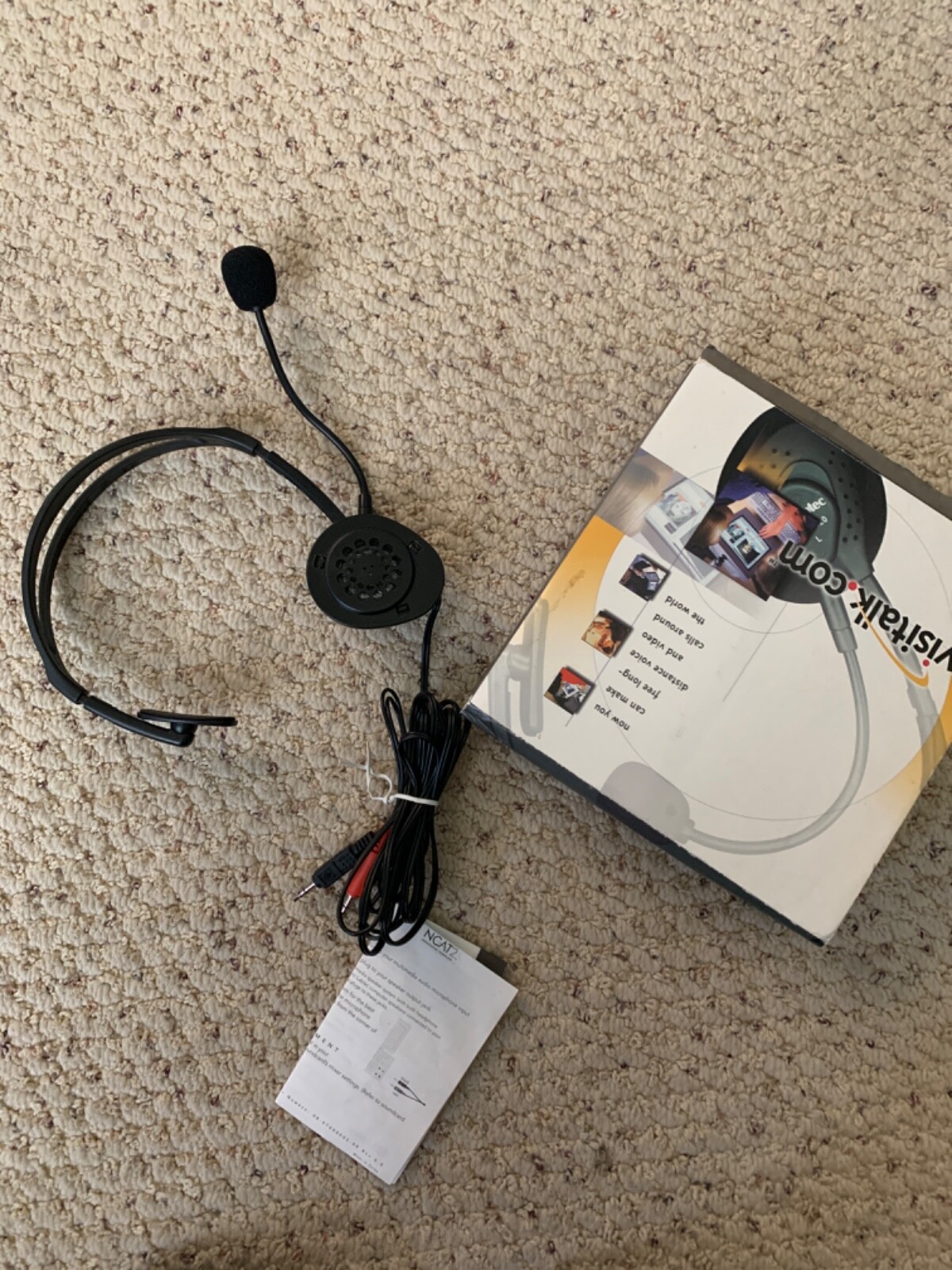 Headset with microphone black Wired