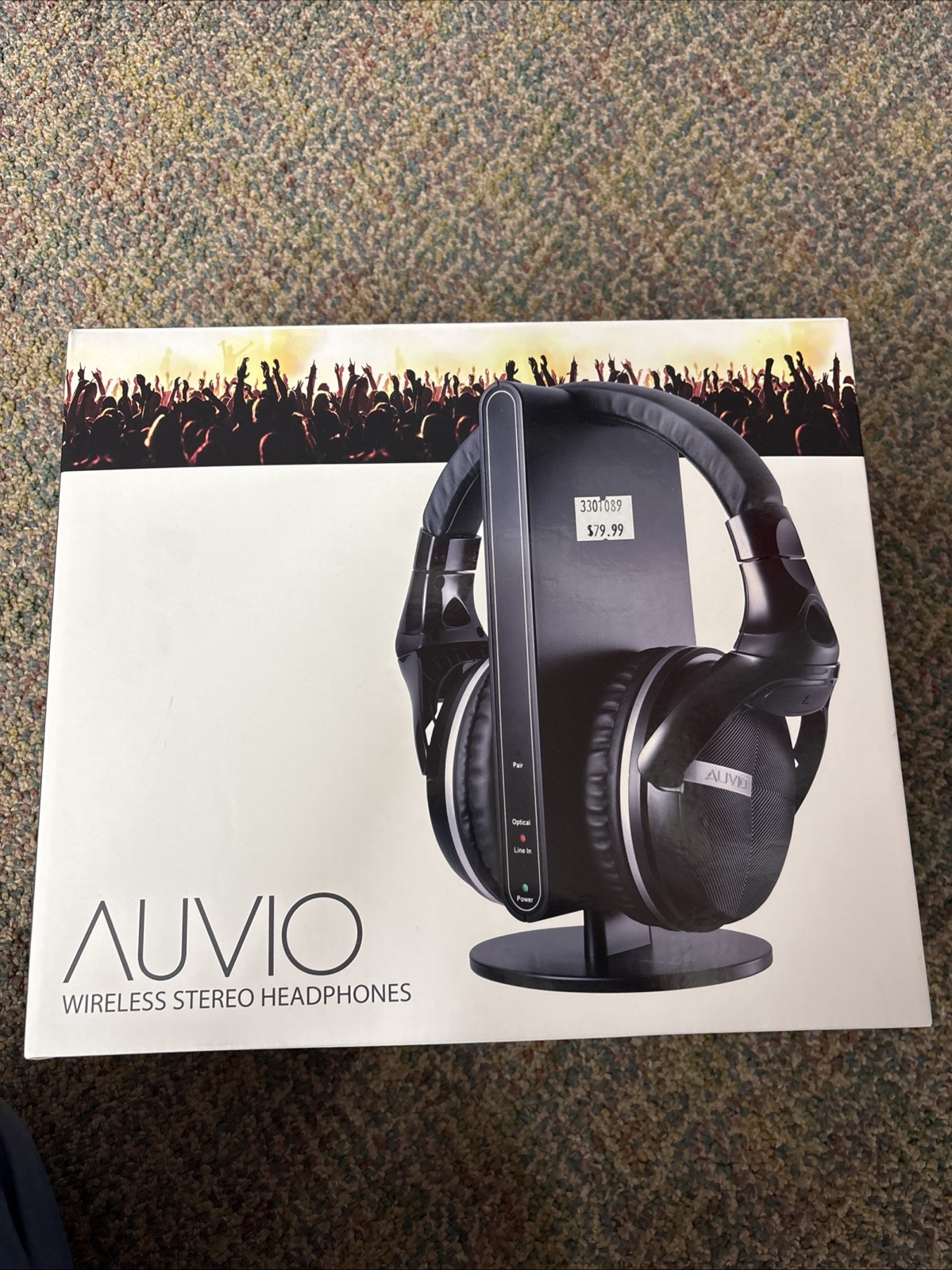 Auvio 3301089 Wireless Stereo TV Headphones – Black