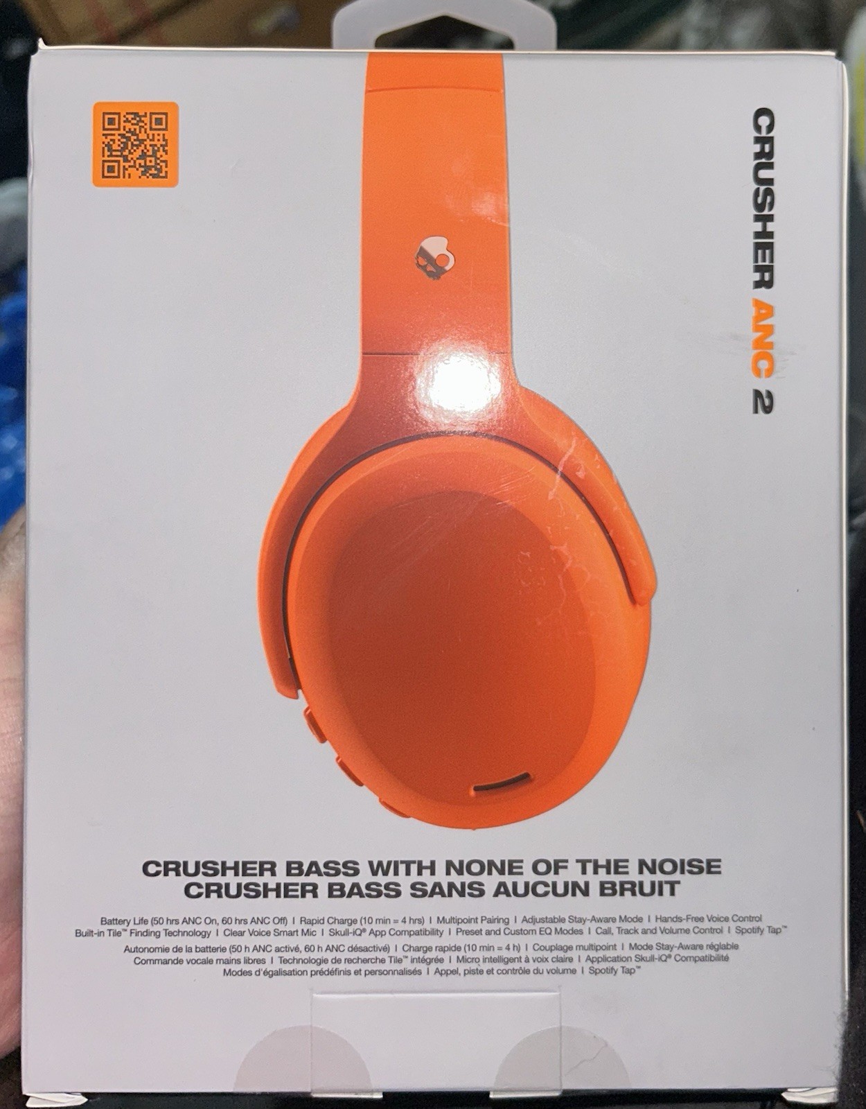 Skullcandy Crusher ANC 2 Hazard Bluetooth Headphones Hazard Orange New Sealed