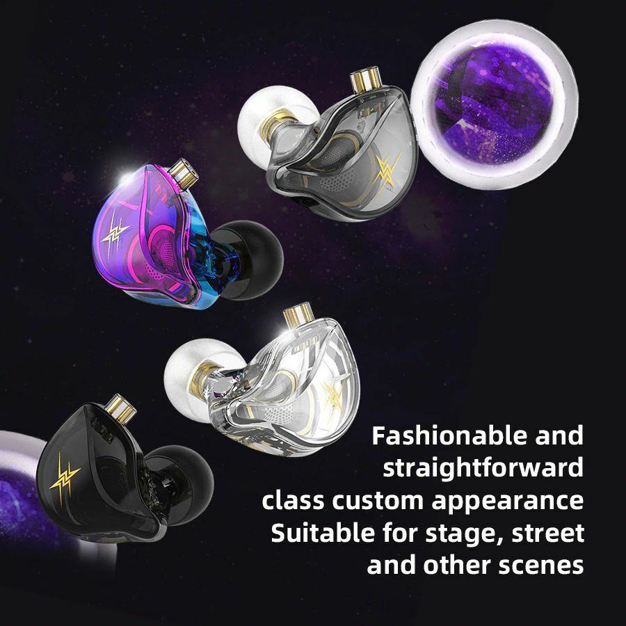 QKZ ZXT 1DD 10mm Composite Magnetic Dynamic Driver HiFi in-Ear Earphone LUX