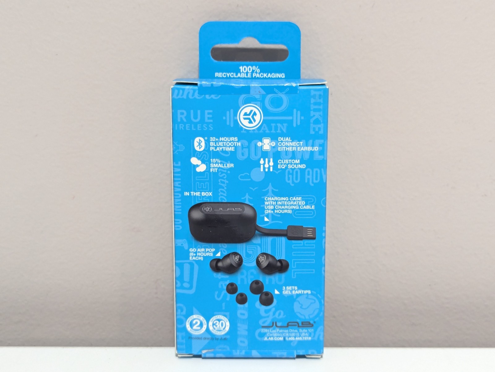 JLab – GO Air POP True Wireless In-Ear Headphones – Black Sealed