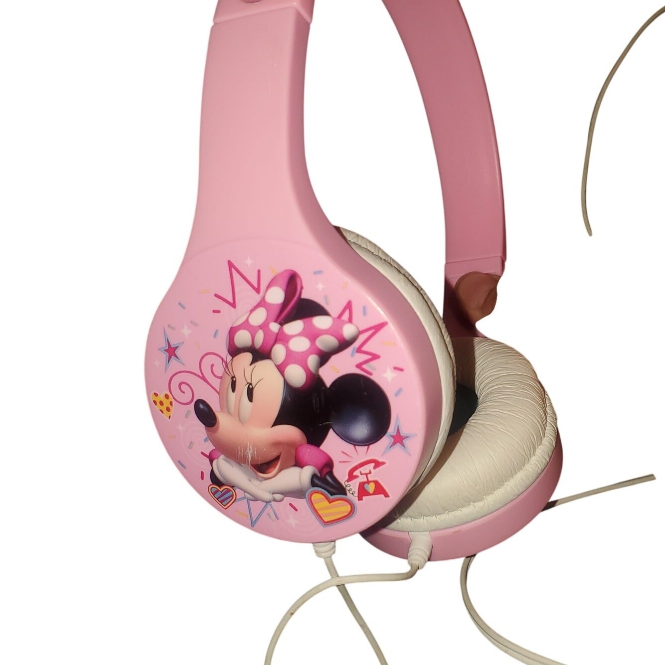 Disney Minnie Mouse Wired Over-Ear Headphones Pink 3.5mm Jack Kids Audio