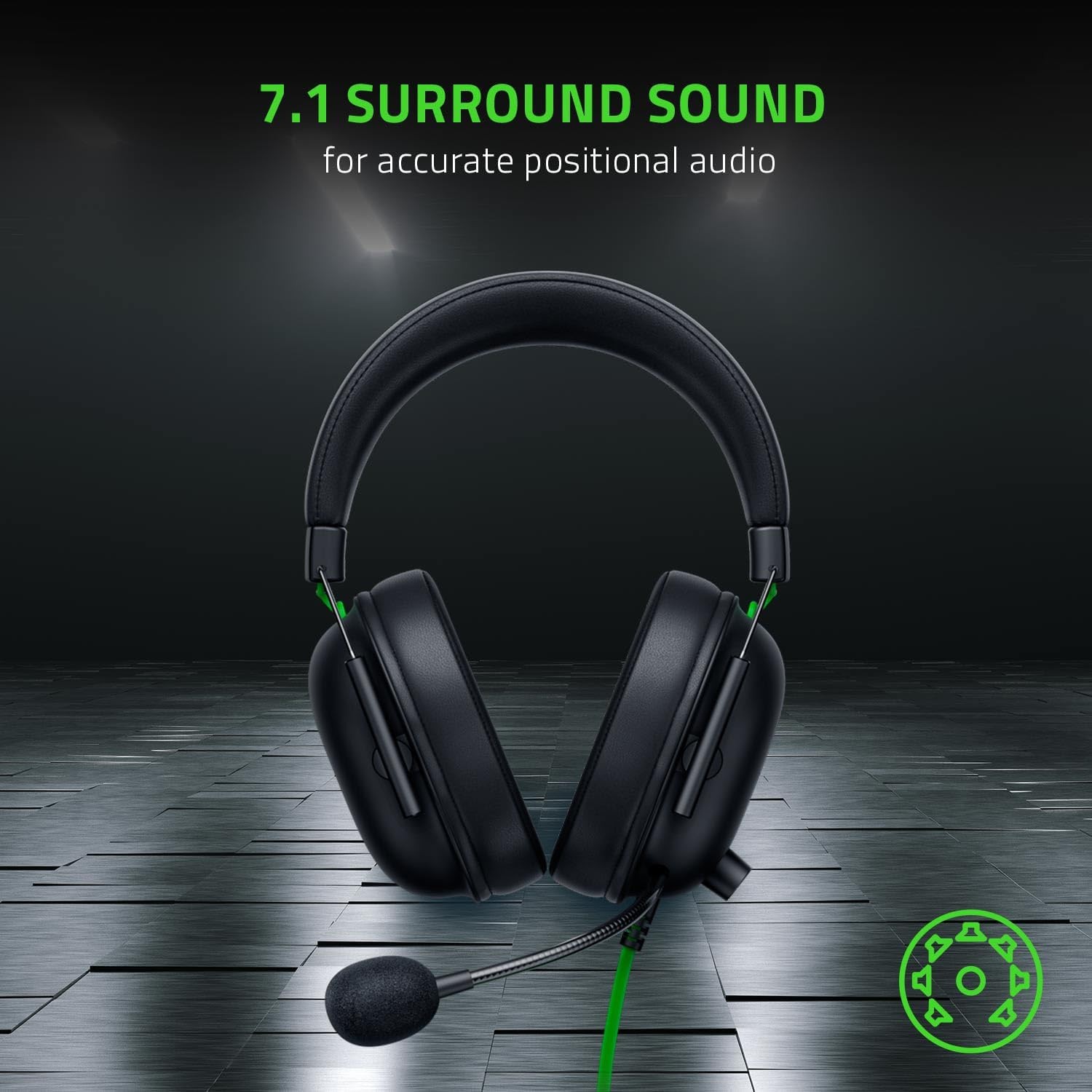 Razer BlackShark V2 X USB – Wired Esports Headset (TriForce 50 mm Drivers, Noise