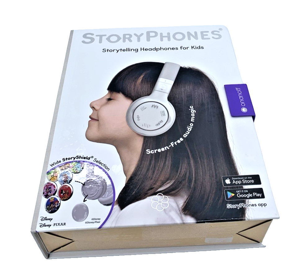 StoryPhones Kid’s Storytelling Headphones W/Bluetooth Wireless White New In Box