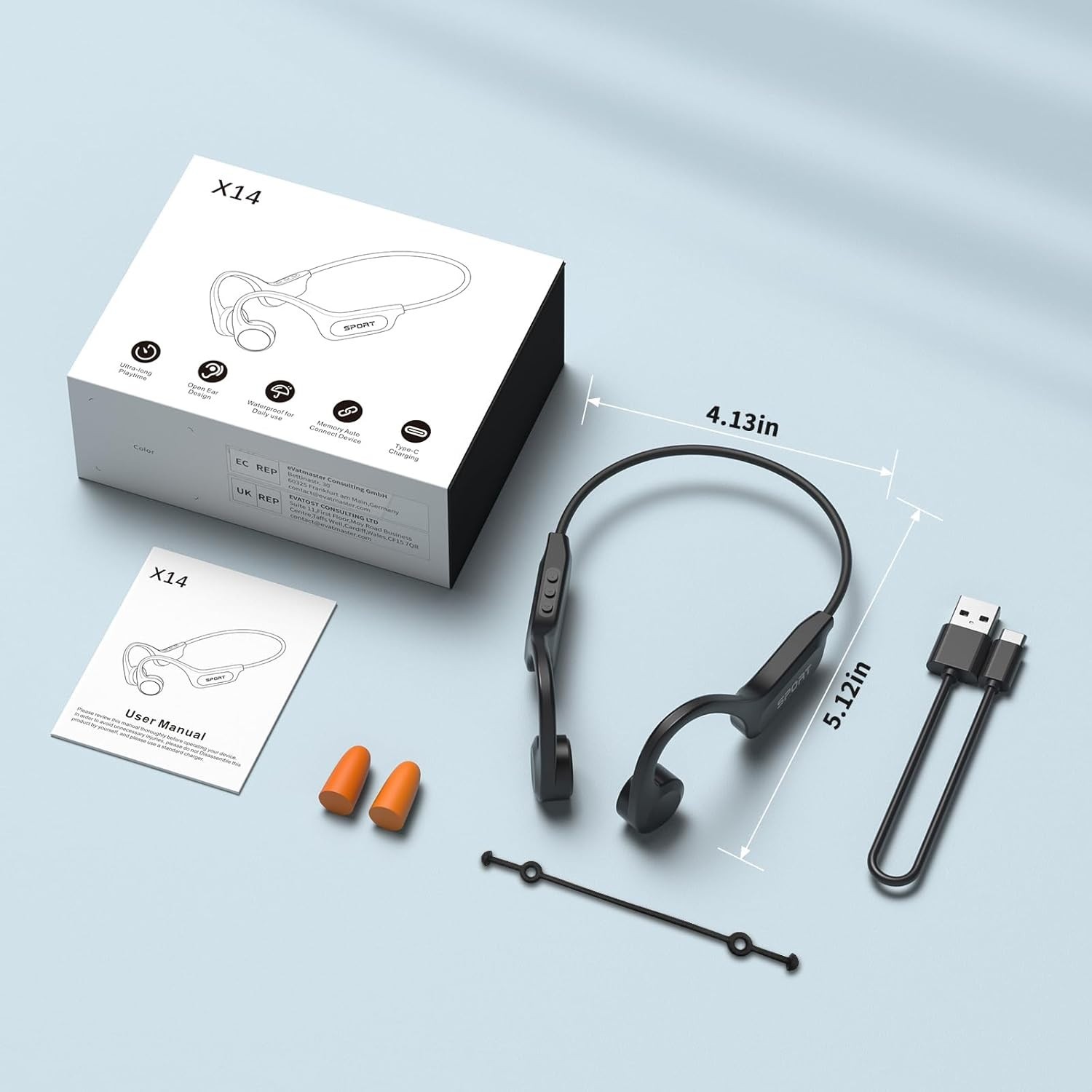Exceptional Sound & Comfort: Waterproof Bluetooth 5.4 Bone Conduction Headphones