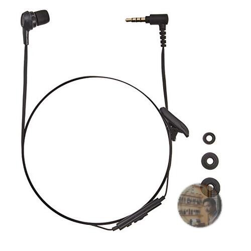 ELECOM EHP-MC3520BK Mono In-Ear Headset w/Mic Black Flat Cable New